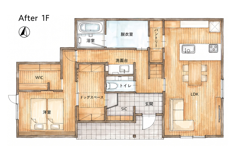 燕市｜愛犬と心地よく快適に暮らせる実家リノベーション｜完成見学会【予約制】